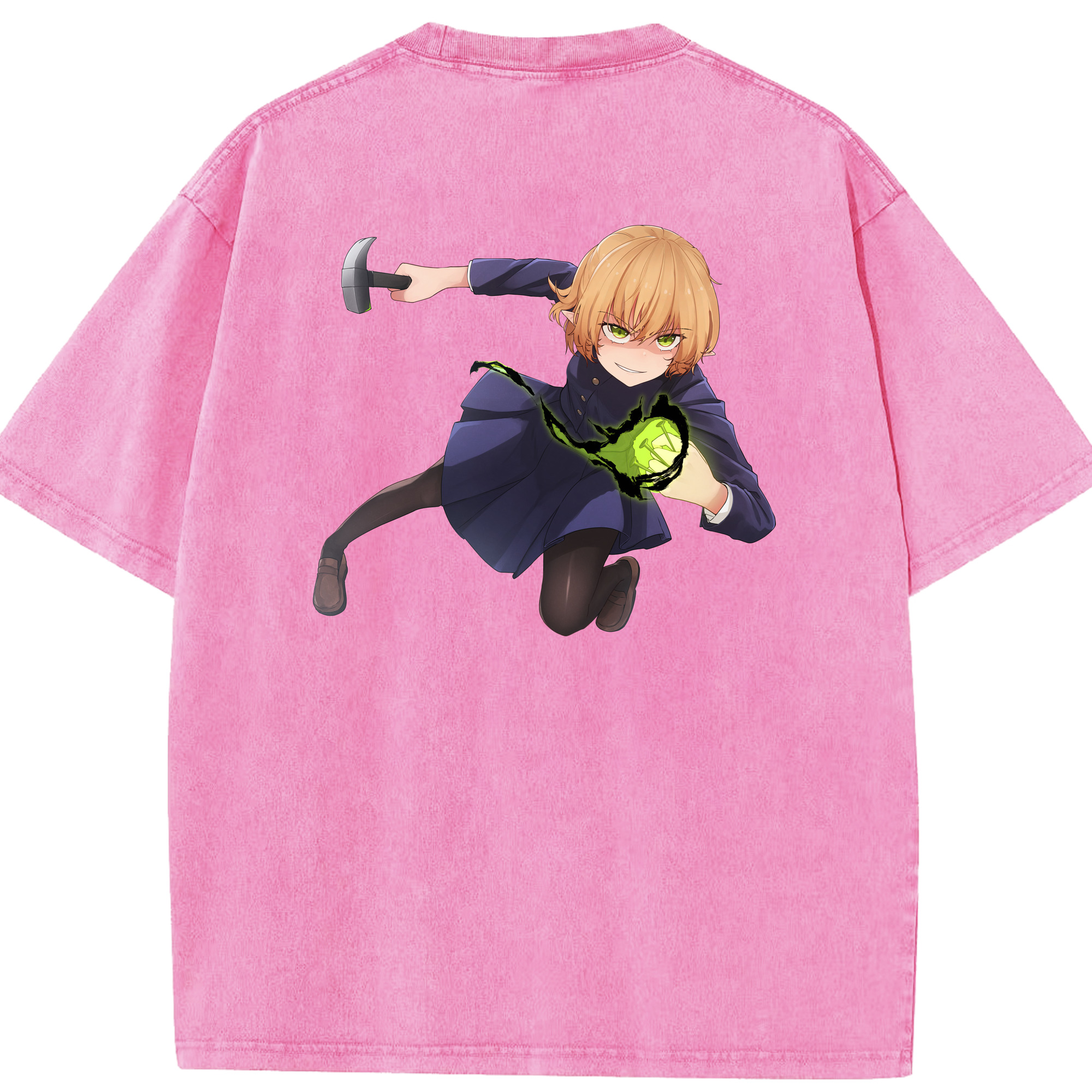 （画像用） 呪術廻戦 Jujutsu Kaisen 綿100% ヴィンテージ風 半袖Tシャツ（背面プリント）